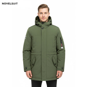 OEM Winter Men  Parka Long Hooded Padded Puffer Jacket