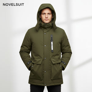 OEM Winter Men  Parka Long Hooded Padded Puffer Jacket