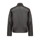 OEM Men's Stand Collar Leather Jacket Motorcycle Lightweight Faux Leather Coat
