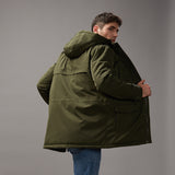 OEM Winter Men  Parka Long Hooded Padded Puffer Jacket