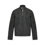 OEM Men's Stand Collar Leather Jacket Motorcycle Lightweight Faux Leather Coat