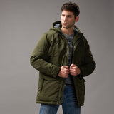 OEM Winter Men  Parka Long Hooded Padded Puffer Jacket