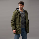 OEM Winter Men  Parka Long Hooded Padded Puffer Jacket