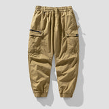 ODM Men's Casual Pants - Cotton Chino Cargo Pants  Drawstring Sweatpants in Twill Track Jogging