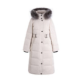 ODM Womens Puffer Jacket - Long Quilted Hooded Winter Coat for Women