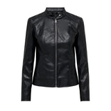 ODM PU Leather Jacket Women's Autumn Casual Motorcycle Jacket
