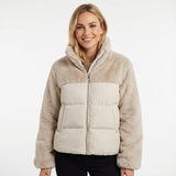 ODM Winter Fashion Ladies Puff Jackets Plush Cardigan Short Jacket Lamb Wool Bubblejacket Fleece Warm Fur Women'S Coat