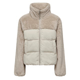 ODM Winter Fashion Ladies Puff Jackets Plush Cardigan Short Jacket Lamb Wool Bubblejacket Fleece Warm Fur Women'S Coat