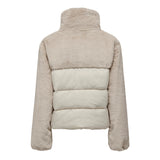 ODM Winter Fashion Ladies Puff Jackets Plush Cardigan Short Jacket Lamb Wool Bubblejacket Fleece Warm Fur Women'S Coat